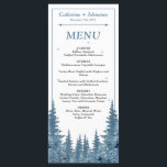 Winter Pines Christmas Wedding Menu card<br><div class="desc">Bring the magic of the season to your table with the Winter Pines Christmas Wedding Menu Card – a serene and elegant design inspired by the quiet beauty of winter forests. Delicate pine illustrations in soft, frosted greens frame the menu with a natural grace, evoking the stillness and wonder of...</div>