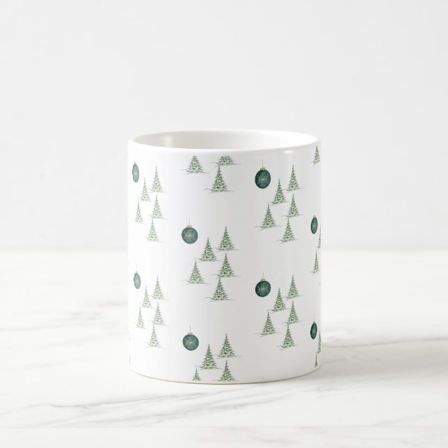 Winter Pines Gift Wrap Coffee Mug (Center)