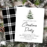 Winter Pines | Plaid Christmas Budget Invitation<br><div class="desc">Looking for the perfect Christmas party invitation that is affordable and customisable? Look no further than this stunning winter forest Christmas tree design! With its dusting of snow and clean white background, this paper invitation is the perfect way to set the tone for your holiday celebration. And with its black...</div>