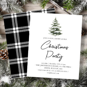 Winter Pines   Plaid Christmas Budget Invitation