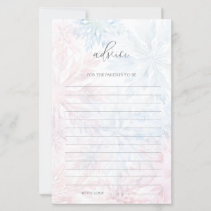 Winter Pink Blue Snowflake Advice