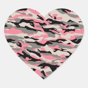 WINTER PINK CAMO HEART STICKER