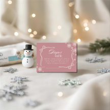 Winter pink Diaper Raffle Baby Shower