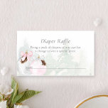 Winter Pink Girl Baby Shower Diaper Raffle Enclosure Card<br><div class="desc">Winter Christmas Theme Girl Baby Shower Diaper Raffle Ticket. Click the "Customise Further" button to edit. Matching items in our store Cava party design.</div>