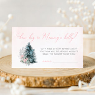 Winter Pink Girl How big is mommy’s belly  Enclosure Card