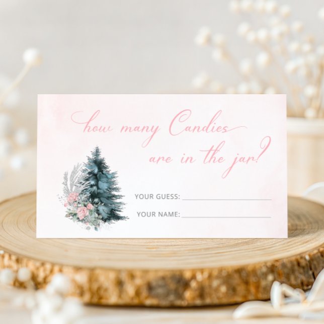 Winter Pink Silver How many Candies are in the jar Enclosure Card (Creator Uploaded)