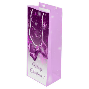 Winter Pink Wine Gift Bag
