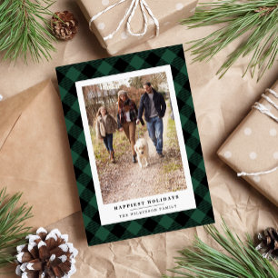 Winter Plaid   Holiday Photo Card