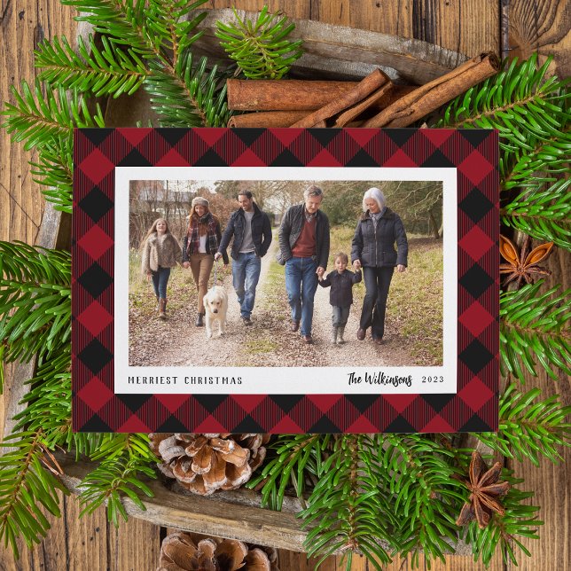 Winter Plaid | Holiday Photo Card (Creator Uploaded)