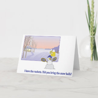 Winter Play Day Tennis Card