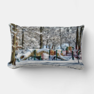 Winter Playground Lumbar Cushion