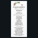 Winter Poinsettia Pine Berry Christmas Wedding Program<br><div class="desc">Elegant and unique design featuring gorgeous watercolour pine branches,  berries,  Christmas balls,  gold hands arrangement as a winter holidays wreath on white. Use Personalise tool to add your info. For more ideas,  please visit my Gold Hands Holidays Collection.</div>