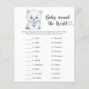 Winter polar bear - Baby around the world game