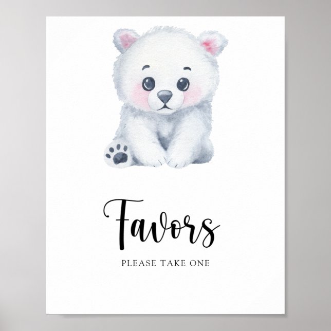 Winter polar bear -  Favours Poster (Front)