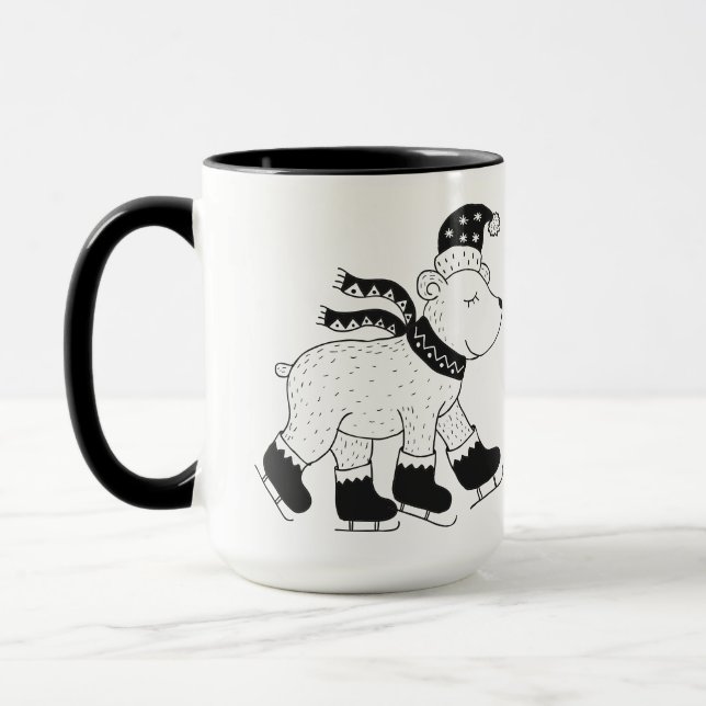 Winter Polar Bear Mug (Left)