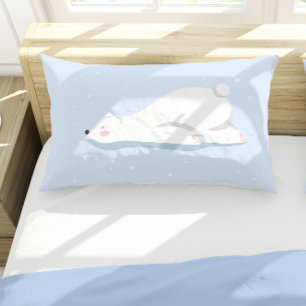 Winter Polar Bear Nursery Bedroom Decor Pillowcase