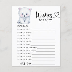 Winter polar bear - Wishes for baby