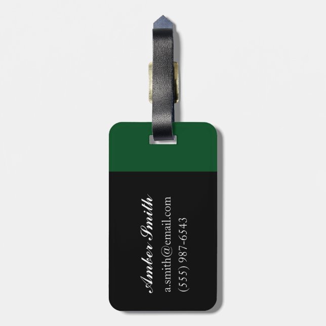 Winter Pond Luggage Tag (Back Vertical)