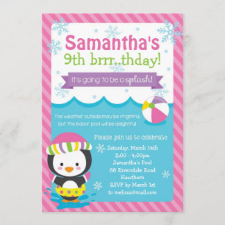 Winter Pool Invitation / Winter Pool Birthday