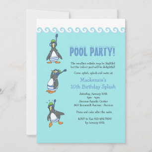 Winter Pool Party Invitation