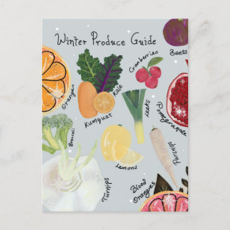 Winter Produce  Postcard