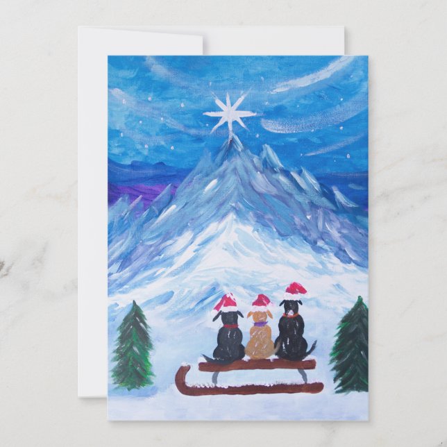 Winter Puppy Pals Holiday Card (Front)