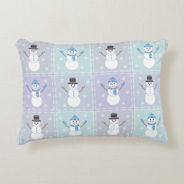 Winter Quilt Accent Pillow (Front)