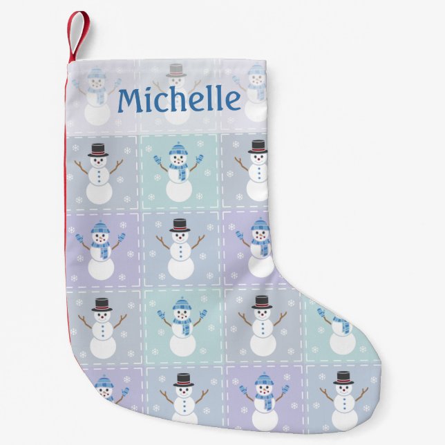 Winter Quilt Christmas Stocking (Front)
