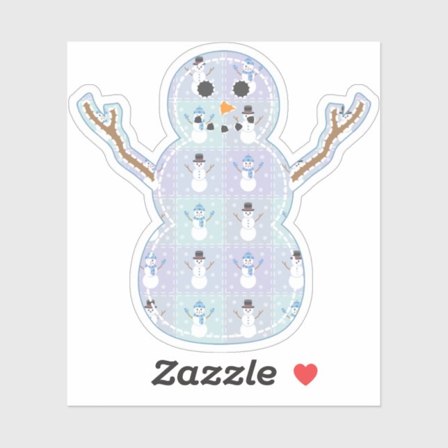 Winter Quilt Contour Sticker (Sheet)