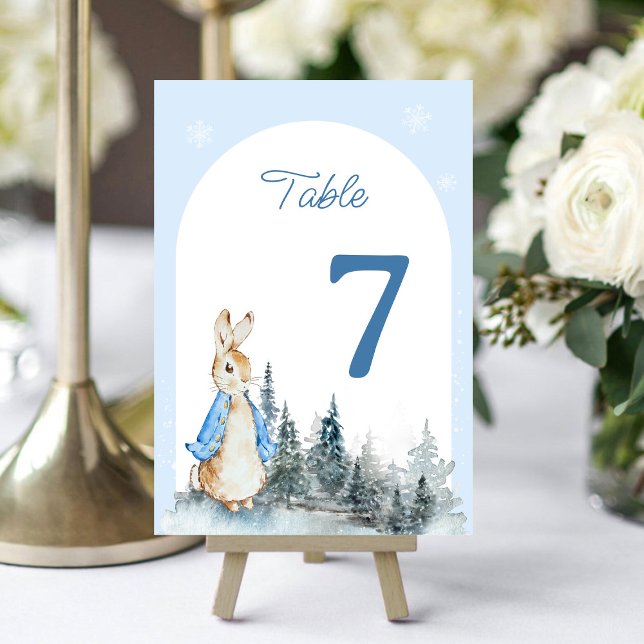 Winter Rabbit Arch Table Number (Creator Uploaded)