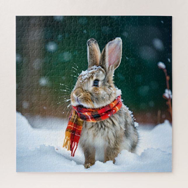 Winter Rabbit Puzzle (Vertical)