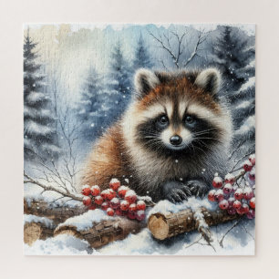 Winter Raccoon Puzzle