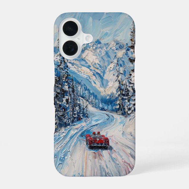 Winter Racer iPhone 16 Case (Back)