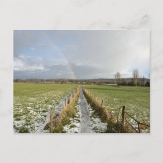 Winter Rainbow Arnside Moss Postcard