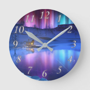 Winter Rainbow Clock