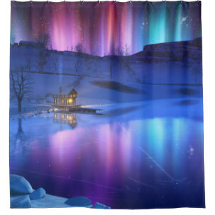 Winter Rainbow Shower Curtain