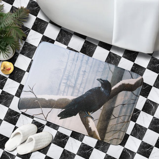 Winter Raven Bath Mat (Creator Uploaded)