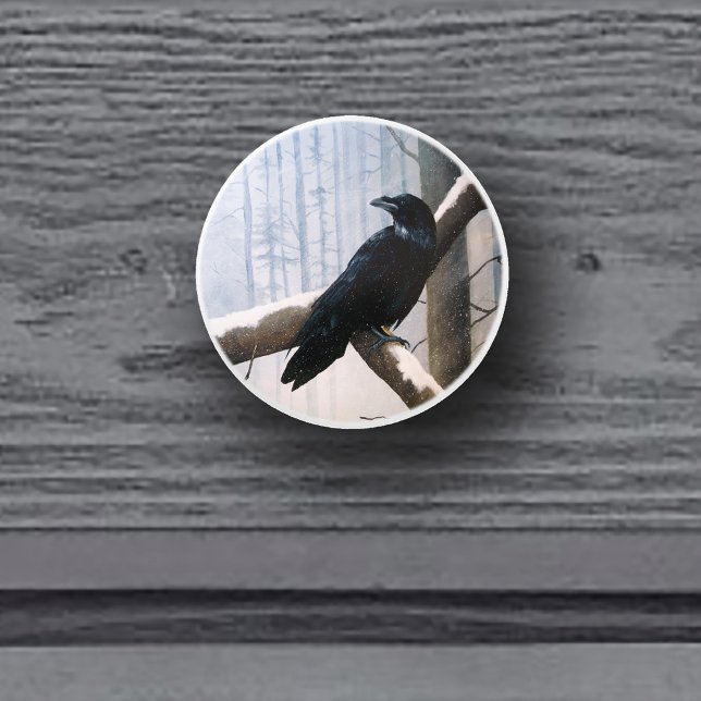 Winter Raven Forest Ceramic Knob (Creator Uploaded)