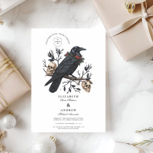 Winter Raven Gothic Wedding Invitation