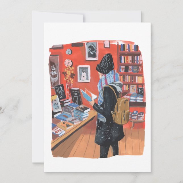 Winter reading in NYC Bookstore Invitation (Front)