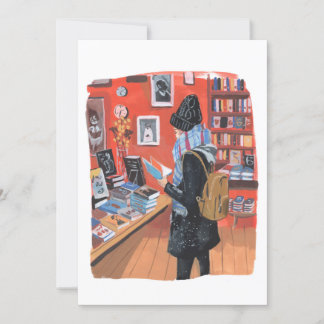 Winter reading in NYC Bookstore Invitation