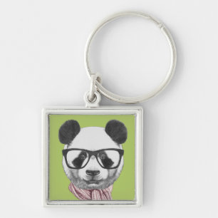 Winter Ready Panda Bear Key Ring