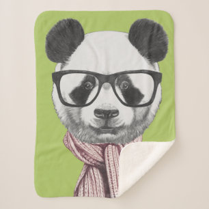 Winter Ready Panda Bear Sherpa Blanket