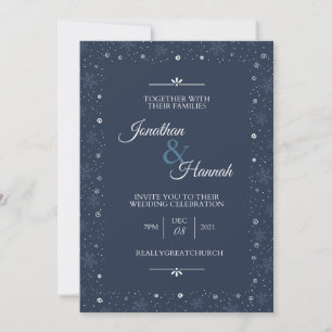 Winter Red Berries Christmas Wedding  Invitation