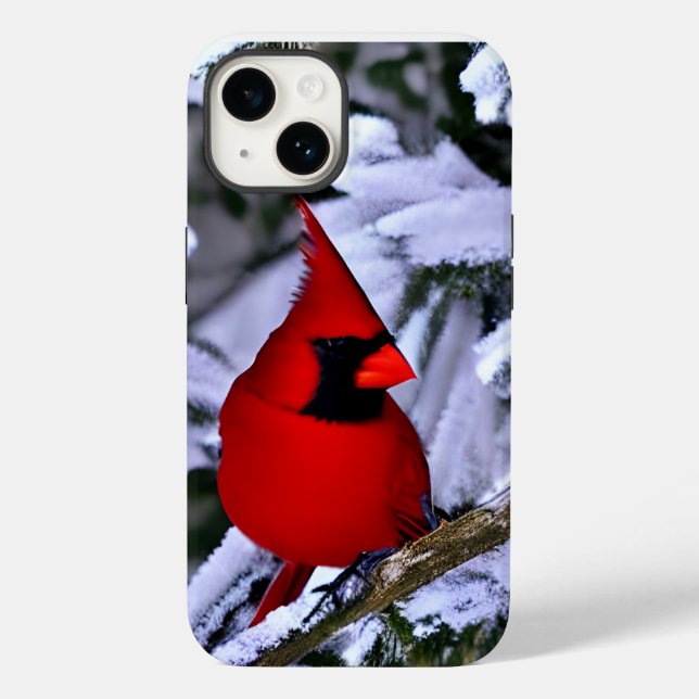 Winter Red Cardinal Case-Mate iPhone Case (Back)
