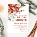 Winter Red Floral Christmas Bridal Shower Invitation<br><div class="desc">Celebrate the season of love with our Winter Red Floral Christmas Bridal Shower Invitation! 🎀❄️✨ Featuring lush red florals, elegant holiday accents, and sophisticated typography, this invitation beautifully blends festive charm with bridal elegance. Printed on high-quality cardstock, it sets the perfect tone for a cosy and romantic winter celebration. Fully...</div>
