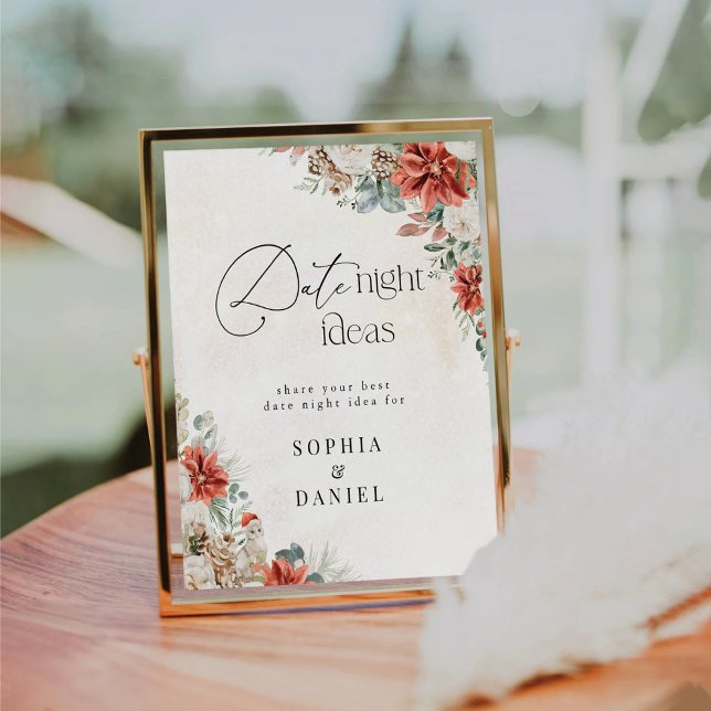 Winter Red Greenery Pinecone Date Night Idea Sign (Creator Uploaded)