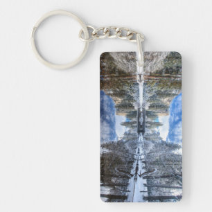 Winter Reflection at Yosemite Key Ring