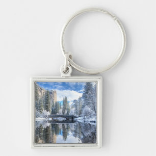 Winter Reflection at Yosemite Key Ring