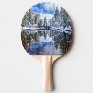 Winter Reflection at Yosemite Ping Pong Paddle